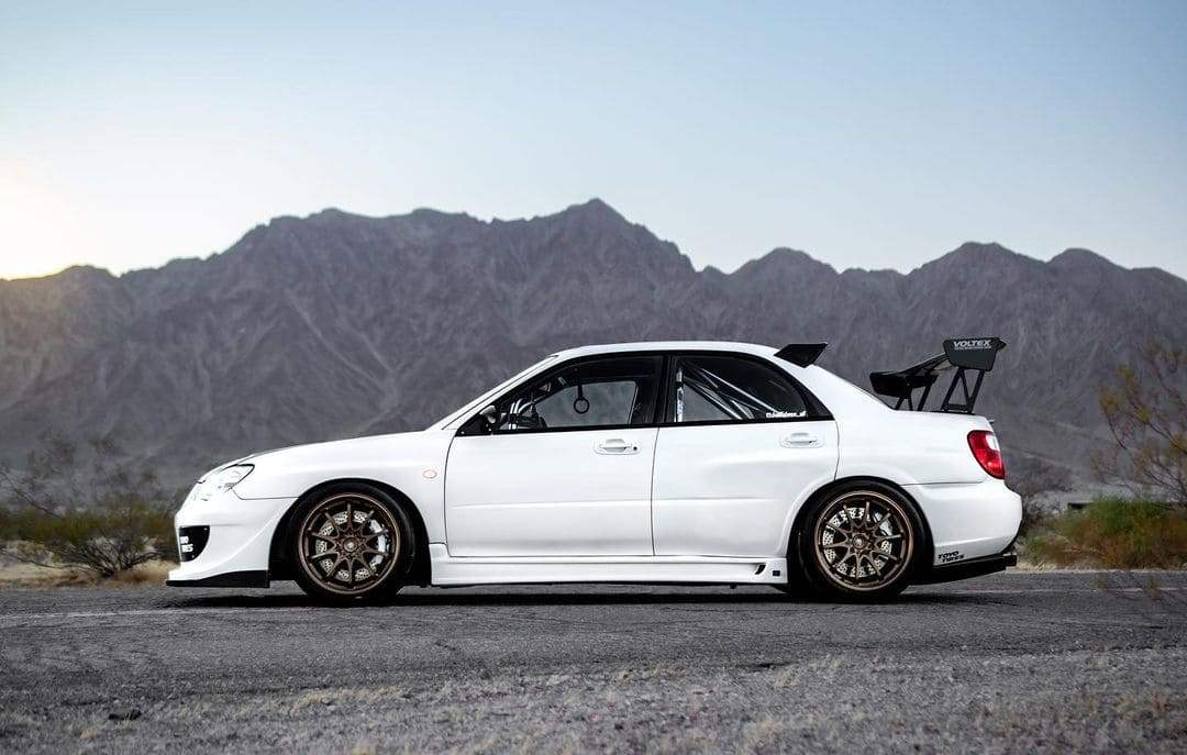 Lowered Subaru STI