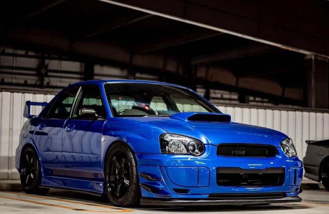 Lowered Subaru STI